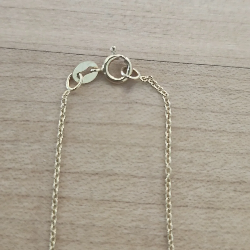 BabyGold Gold Apple Pendant Necklace with Diamond Detail - Picture 3 of 3